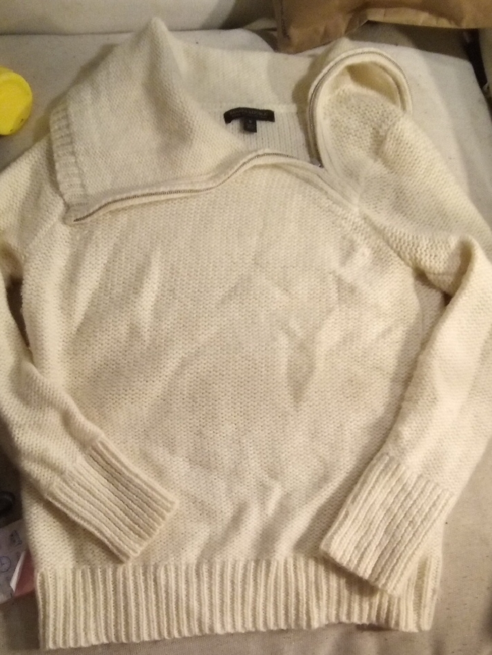 Banana Republic Cream Turtleneck Knit Sweater